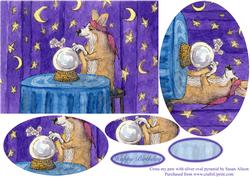 Cross My Paw with Silver Oval Pyramid