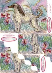 Afghan Hound Enjoying the Breeze Wavy Corner Stacker Topper