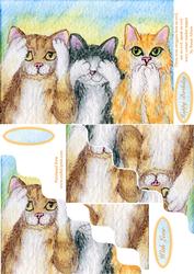 Three Wise Moggies Hear No Evil, See No Evil, Speak No Evil