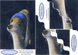 Dog with a Pearl Earring Wavy Corner Stacker Topper