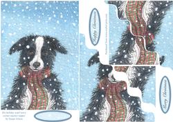 His Holiday Scarf Wavy Corner Stacker Topper
