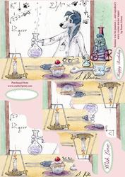 Science Was His Passion ( - and Cupcakes!) Wavy Corner