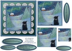 All is Bright Lace Frame Square Topper