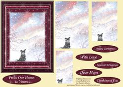 Drifting Silence in Snowflake Frame Pyramage
