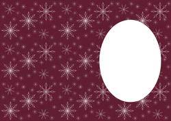 Burgundy Snowflake Insert Matching Drifting Silence in Frame