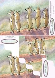 They Were Having a Meerkat Moment Wavy Corner Stacker Topper