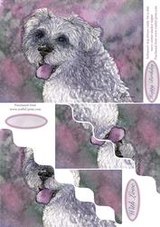 Schnauzer Dog Always Ready for a Chat Wavy Corner Stacker