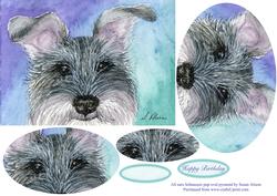 All Ears Schnauzer Pup Oval Pyramage