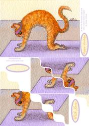 'cat' Was Her Favorite Yoga Pose Wavy Corner Stacker Topper