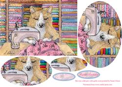 She Was a Dab Paw with Quilts Oval Pyramage