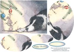 Peace on Earth for Chocolate-thieving Mice Oval Pyramage