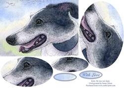 Keen. He Was Very Keen, This Greyhound - Oval Pyramage
