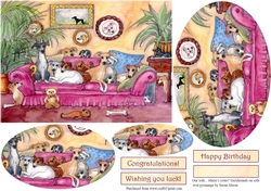 This is our sofa... wheres yours? Greyhound dogs on sofa oval pyramage