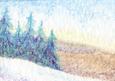 Fir Trees, Snow and Sky Insert