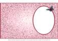 Pink Mosaic Oval Aperture with Butterfly Insert