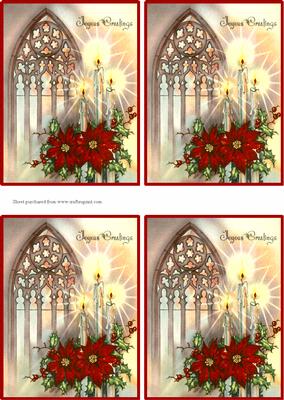 Poinsettias & Candles