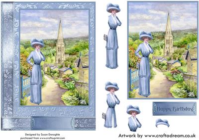 Lady Walking to Church