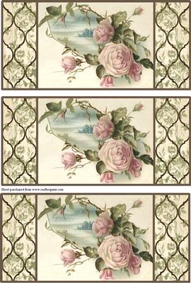 Shabby Chic Scenic Roses
