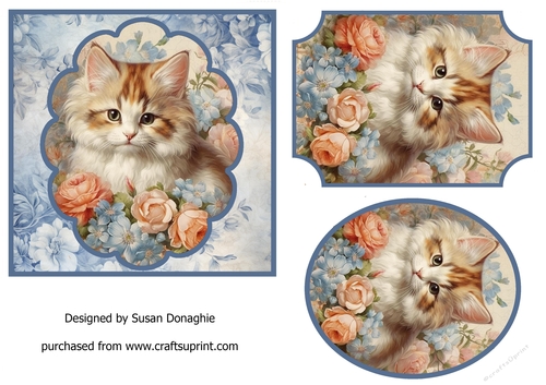 Floral Kitten Toppers