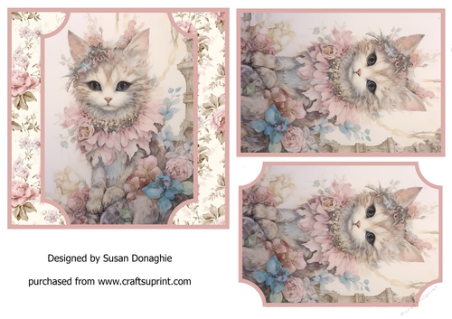 Floral Fantasy Kitten Toppers