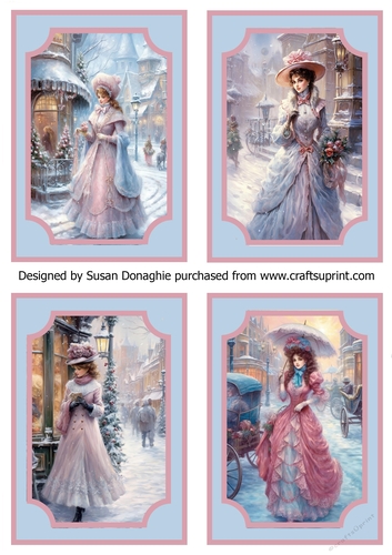 Christmas Victorian Ladies Toppers