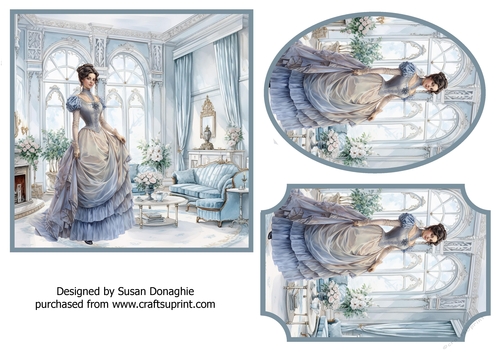 Victorian Lady in the Blue Drawing Room