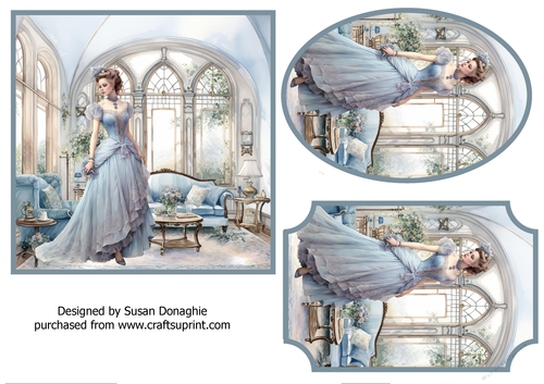 Victorian Lady in the Blue Drawing Room #2