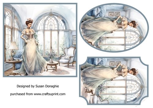 Victorian Lady in the Blue Drawing Room #3