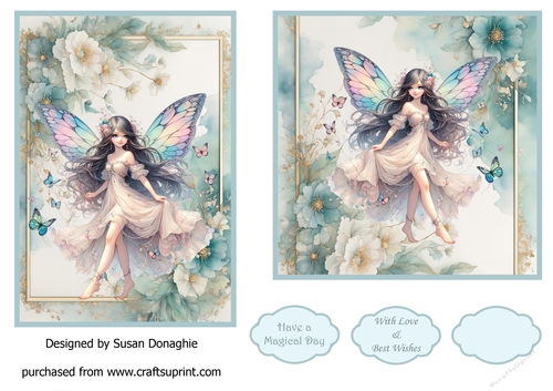 Flower Fairy with Butterflies