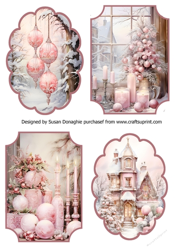Christmas Pretty in Pink Toppers #2