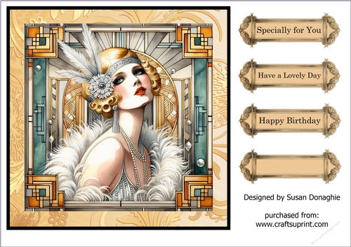 Art Deco Glamour #7 8x8