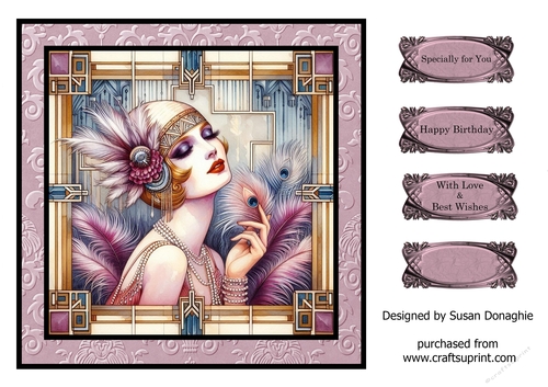 Art Deco Glamour 8x8