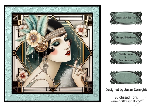 Art Deco Glamour #2 8x8