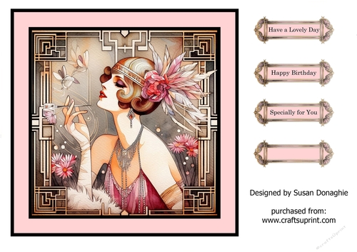 Art Deco Glamour #4 8x8