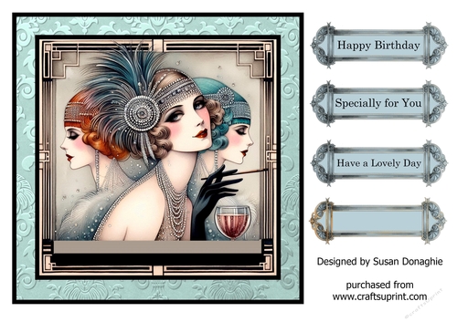 Art Deco Glamour #5 8x8