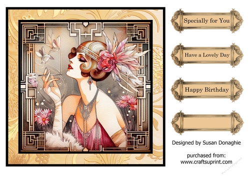 Art Deco Glamour #6 8x8