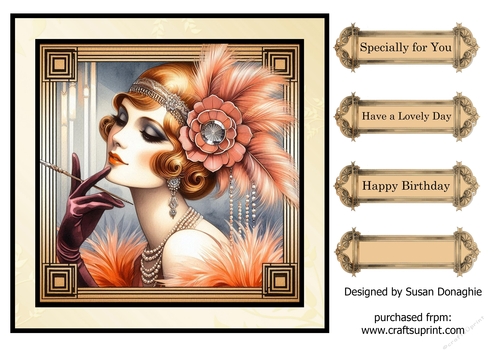 Art Deco Glamour #9 8x8