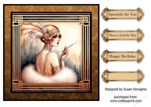 Art Deco Glamour #10 8x8