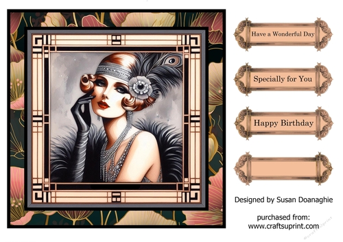 Art Deco Glamour #11 8x8