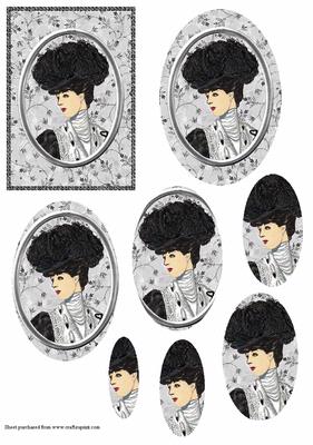 Ladies Fashion Cameo #9