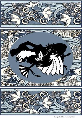 Art Nouveau Sihouette Couple