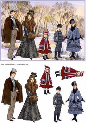 Victorian Family Winter Scene #2