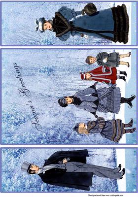 Victorian Family Winter Scene #3 Gatefold