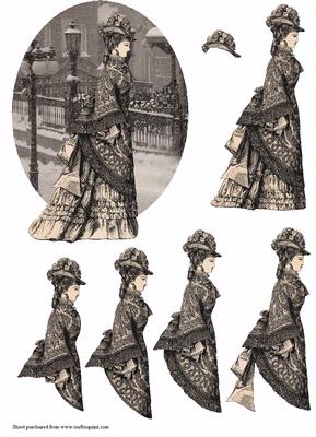 Victoriana Fashions in Sepia #2