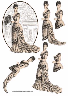 Victoriana Fashions in Sepia #3