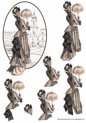 Victoriana Fashions in Sepia #5