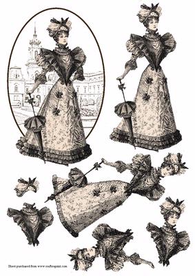 Victoriana Fashions in Sepia #6