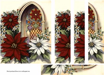Church Window & Poinsettias Side Stacker