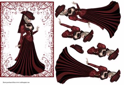Elegance #5 "lady in Red"
