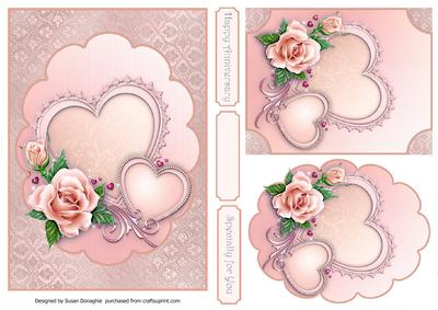Blushing Hearts & Roses